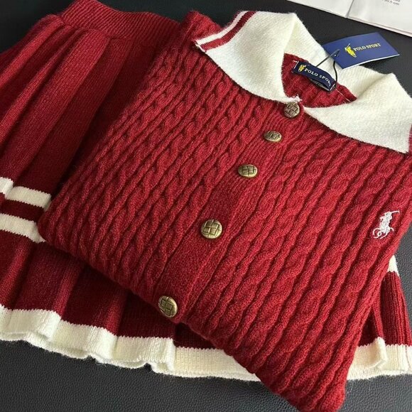 Polo Ralph Lauren  Christmas Limited Edition Embroidered Wool Cardigan Set - Picture 5 of 7